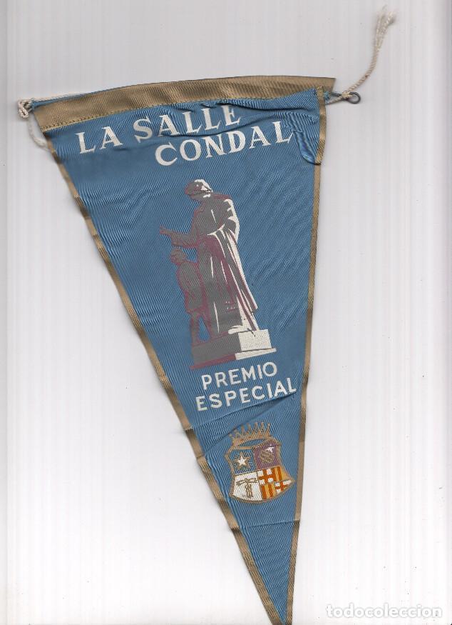 Fanions de collection: BANDERIN: LA SALLE CONDAL - Ilustracion y escudo de la Salle Condal - VARIOS
