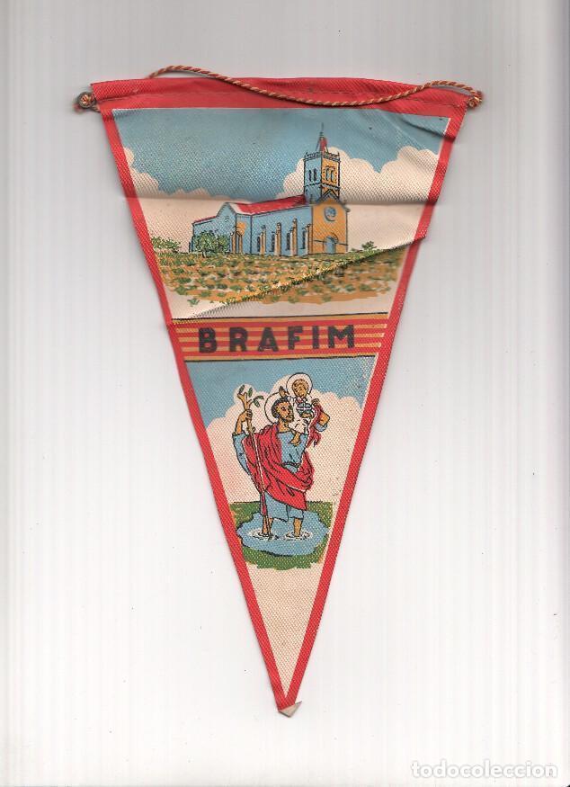 Fanions de collection: BANDERIN: BRAFIM (Tarragona) - Ilustracion de la Iglesia de Sant Jaume e Imagen del Santo - VARIOS