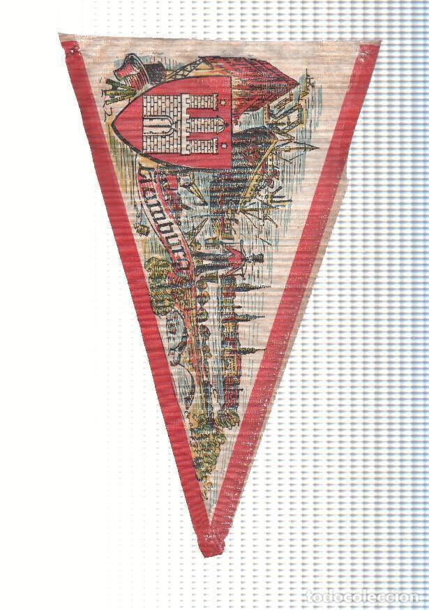 Fanions de collection: BANDERIN: HAMBURG, Hamburgo - Ilustracion del Puerto De Hamburgo y escudo - VARIOS