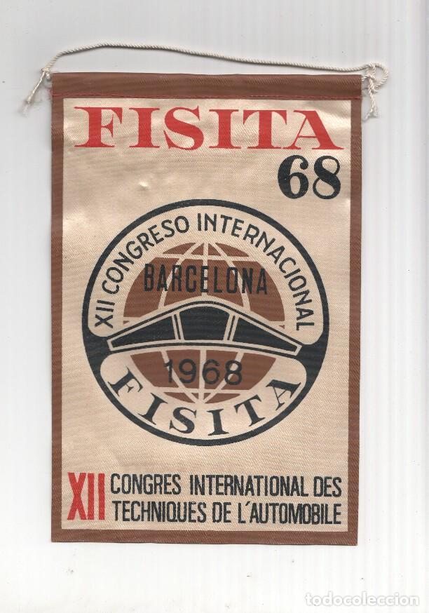 Collection pennants: BANDERIN: FISITA 1968 Barcelona, XII Congreso Internacional de las Tecnicas del Automovil - VARIOS