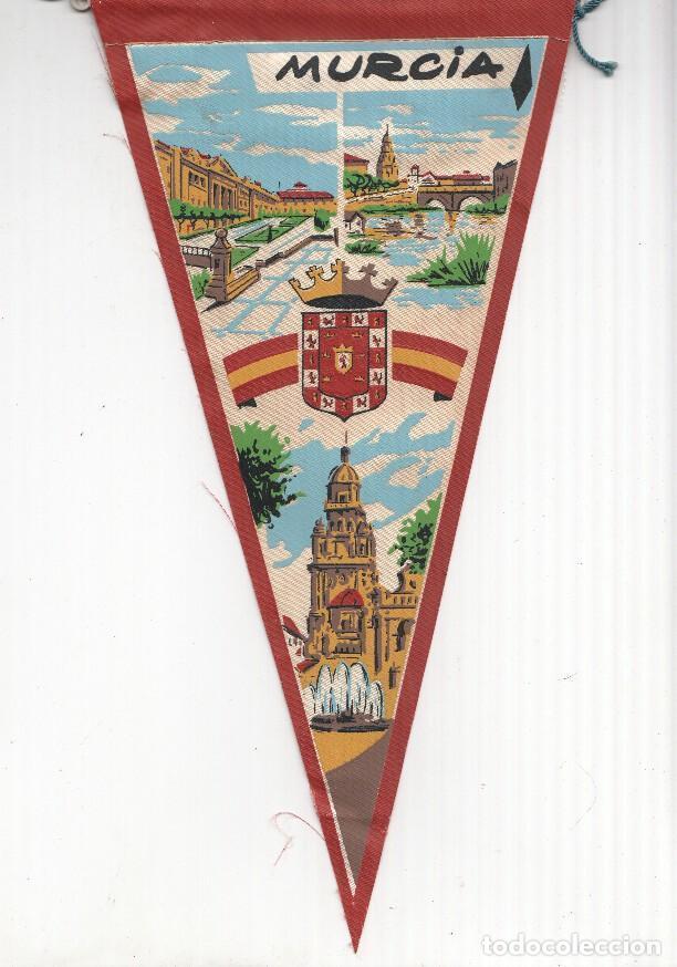 Collection pennants: BANDERIN: MURCIA - Vistas del puente Viejo, Catedral de Murcia y Escudo - Varios