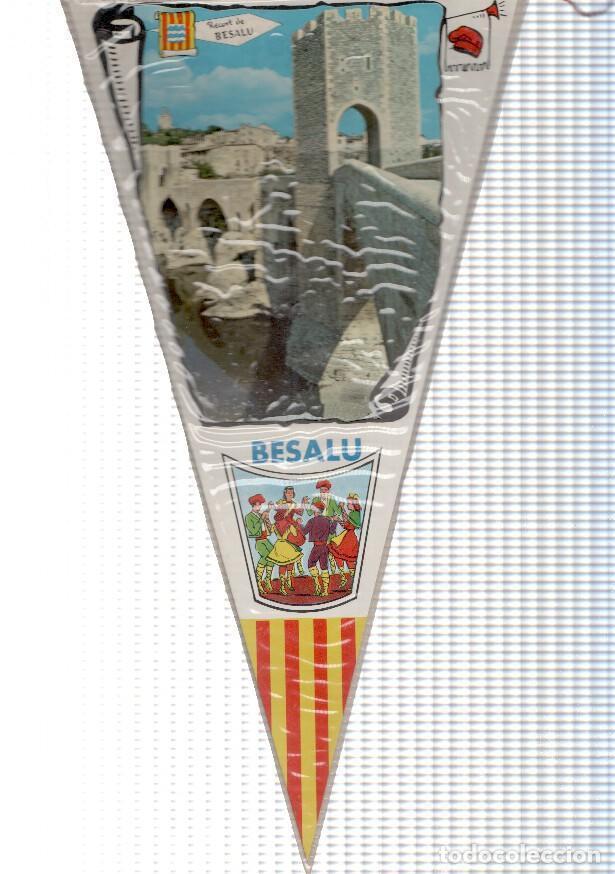 Collection pennants: BANDERIN: CAMPRODON - Vista de Besalu desde el puente y escudo de la localidad - VARIOS