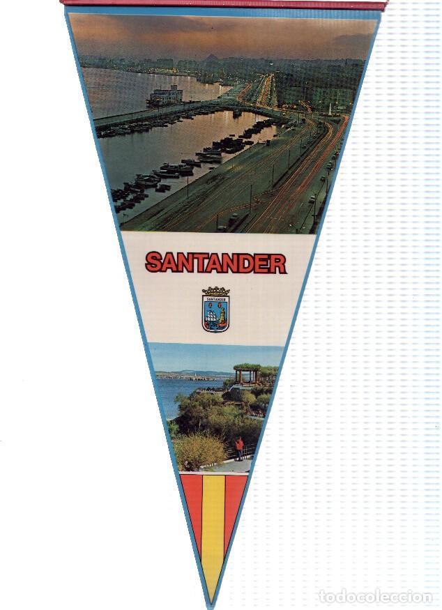 Collection pennants: BANDERIN: SANTANDER - Diferentes vistas a doble cara, Faro de Cabo Mayor, Playa, Ciudad Nocturna - V