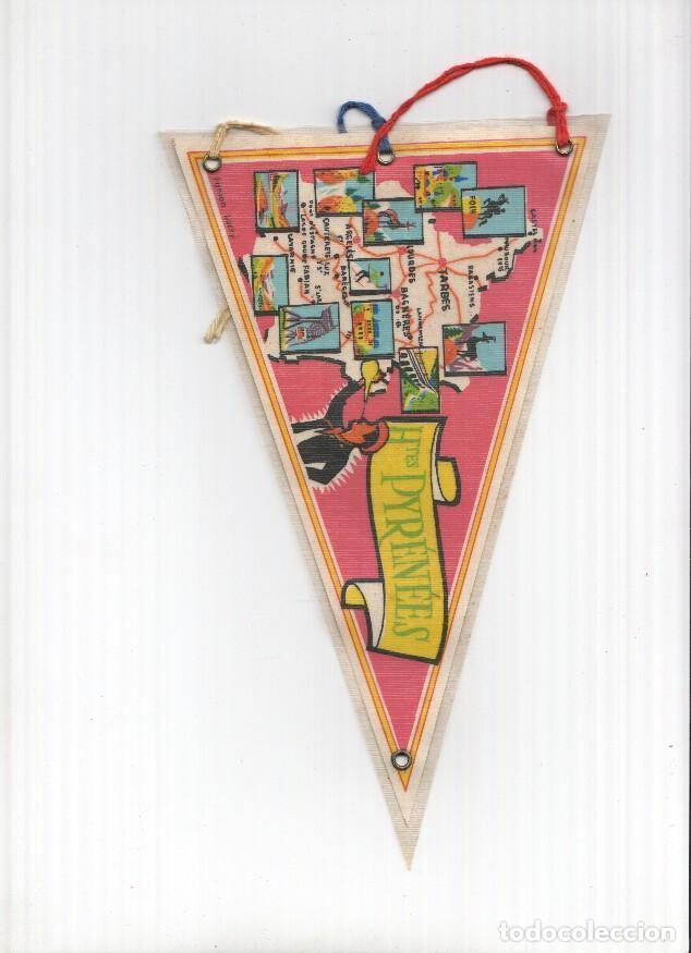Collection pennants: BANDERIN: PYRENEES / Pirineo Frances - Ilustracion de Mapa y de plano Ilustrrado de los Pirineos Fra