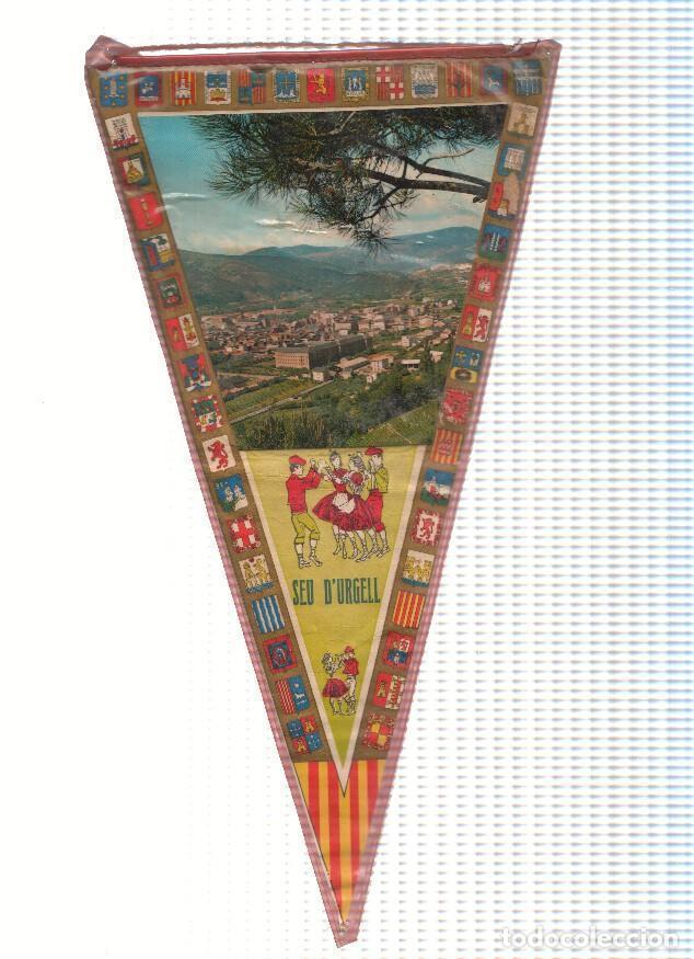 Collection pennants: Banderin: SEU D'URGELL, Lleida - Imagen aerea de la localidad y grupo de sardanistas - Varios
