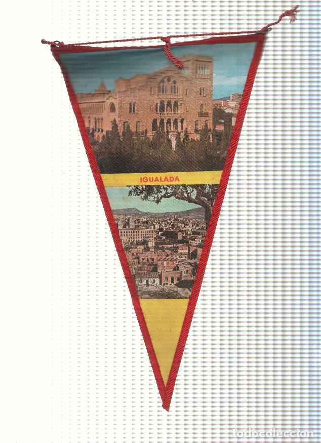 Collection pennants: Banderin: IGUALADA, Barcelona - Imagen del Asil del Sant Crist i vista aerea de la localidad - Vario