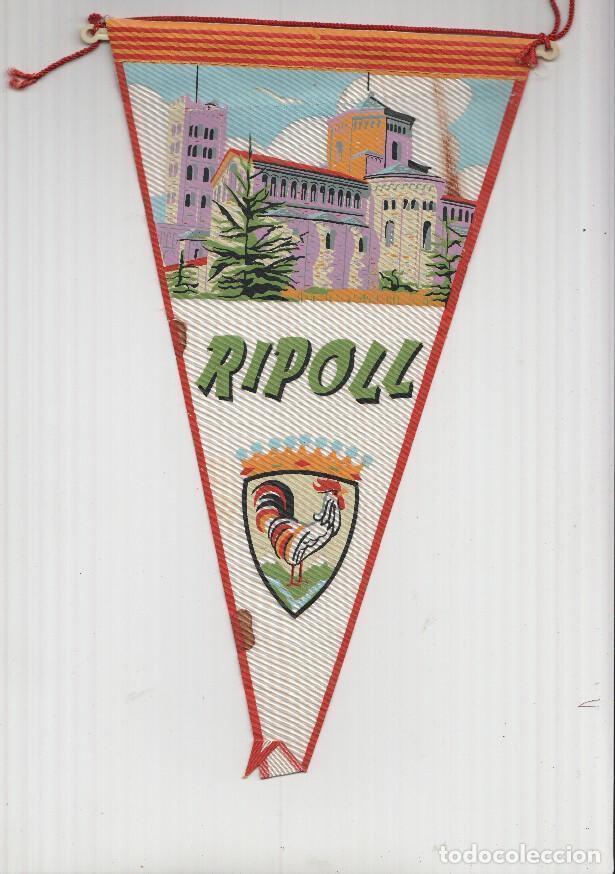 Sammlung von Wimpeln: BANDERIN: RIPOLL, Girona - Ilustracion del Monasterio de Ripoll y Escudo de la localidad - VARIOS