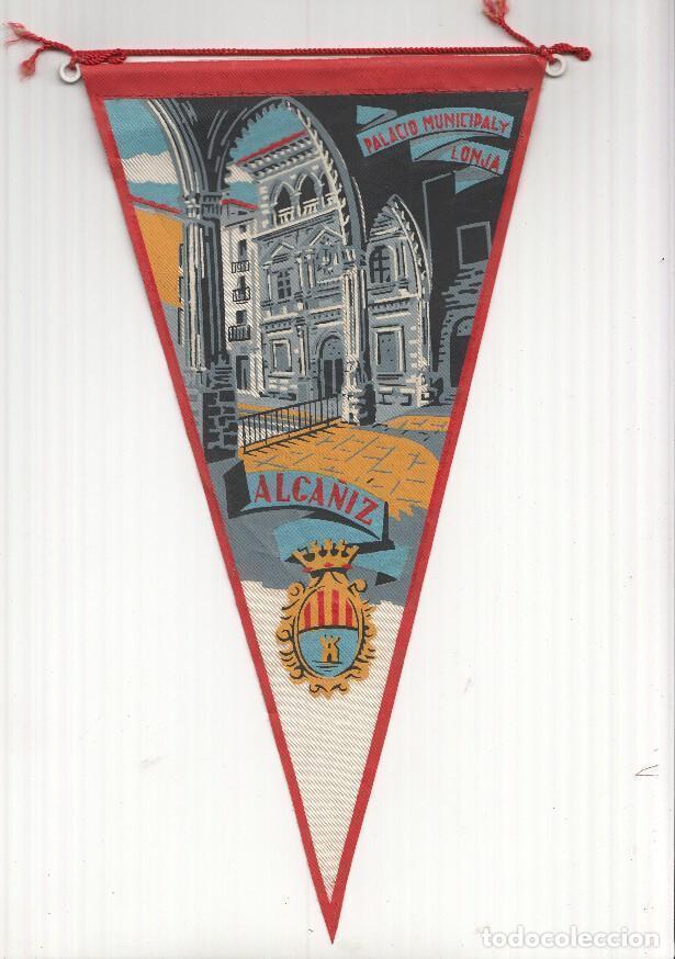 Sammlung von Wimpeln: BANDERIN: ALCA&Ntilde;IZ, Teruel - Ilustracion del Palacio Municipal y Lonja y escudo de la localidad - VAR