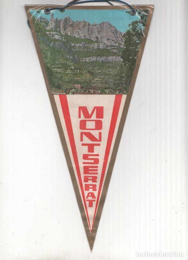 Sammlung von Wimpeln: BANDERIN: MONTSERRAT - Foto de la Monta&ntilde;a de MONTSERRAT en una cara. Escudo de Montserrat en otra ca