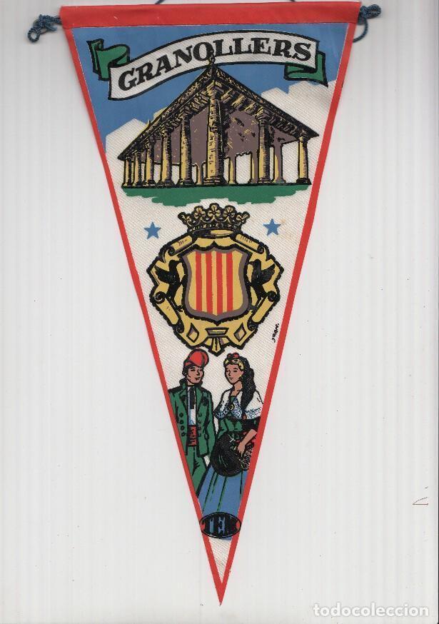 Sammlung von Wimpeln: BANDERIN: TEM GRANOLLERS - Ilustracion de la PORXADA DE GRANOLLERS, Trajes tipicos y escudo de la lo