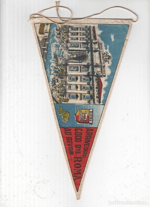 Sammlung von Wimpeln: BANDERIN: ROMA - Escudo y vista de la Fontana di Trevi - VARIOS
