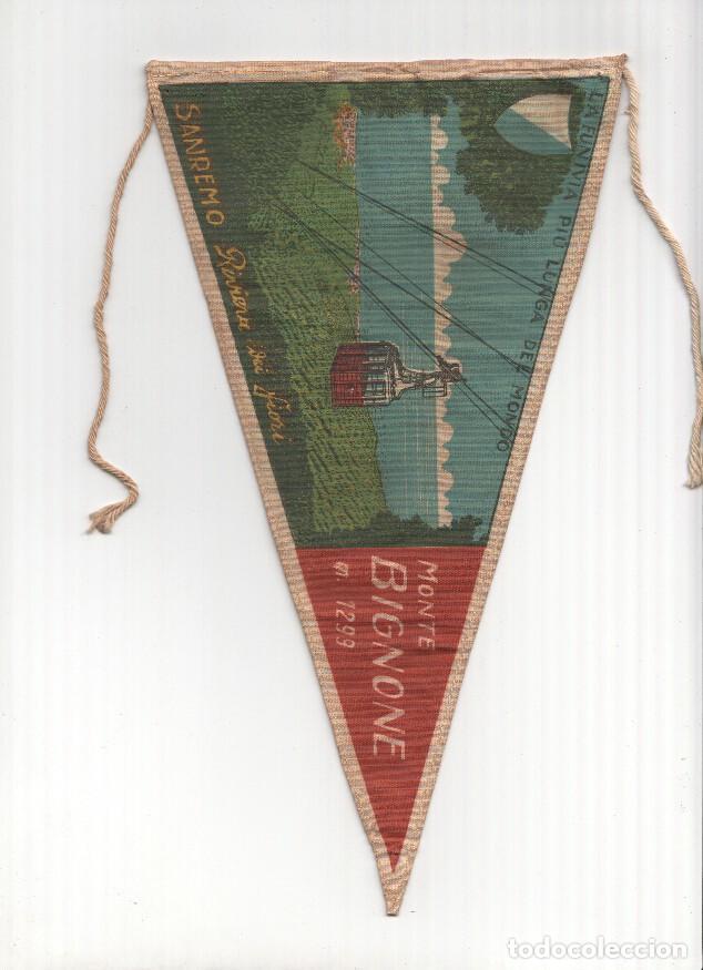 Sammlung von Wimpeln: BANDERIN: SANREMO - Ilustracion del Teleferico del MONTE BIGNONE - Irupe