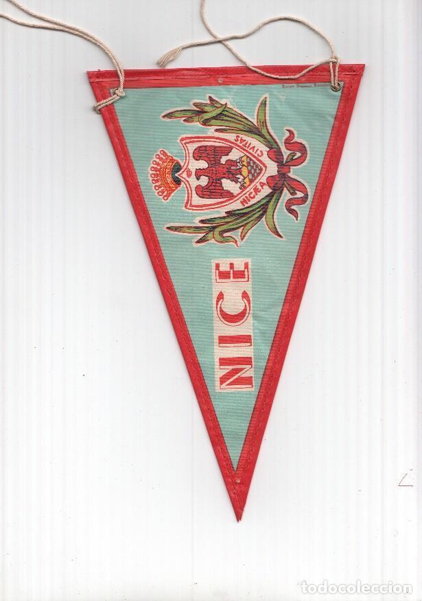 Sammlung von Wimpeln: BANDERIN: NIZA, Nice - Ilustracion del escudo de Niza y el Paseo de los Ingleses - VARIOS
