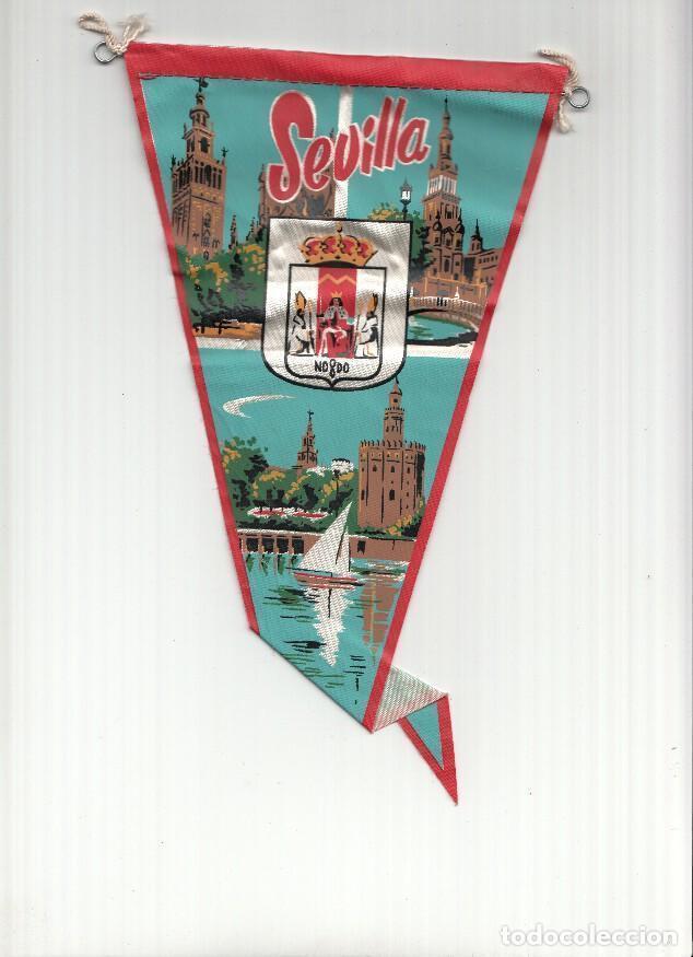 Sammlung von Wimpeln: BANDERIN: SEVILLA - Ilustraciones de la Torre del Oro, La Giralda y Torre Sur Plaza de Espa&ntilde;a con es
