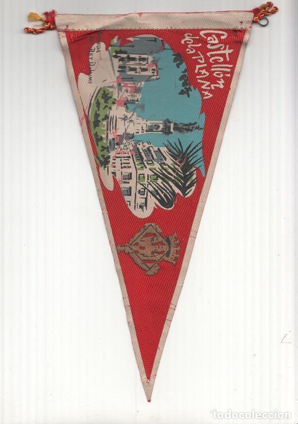 Sammlung von Wimpeln: BANDERIN: CASTELLON DE LA PLANA, Castellon - Ilustracion de la Avenida del Rey Don Jaime y escudo -
