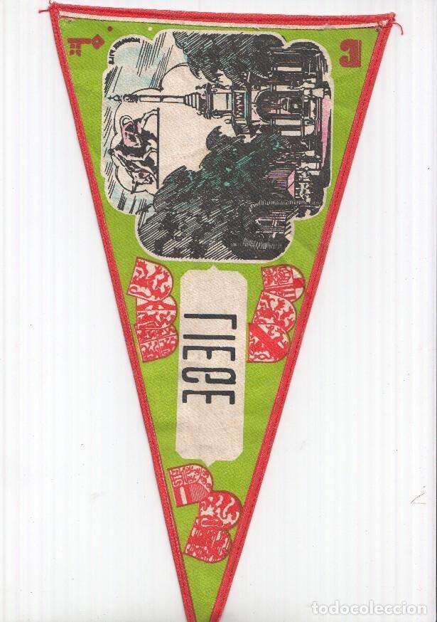 Bandierine di collezione: BANDERIN: LIEGE, Lieje , Belgica - Ilustracion de la Plaza del Mercado y El Perron - VARIOS