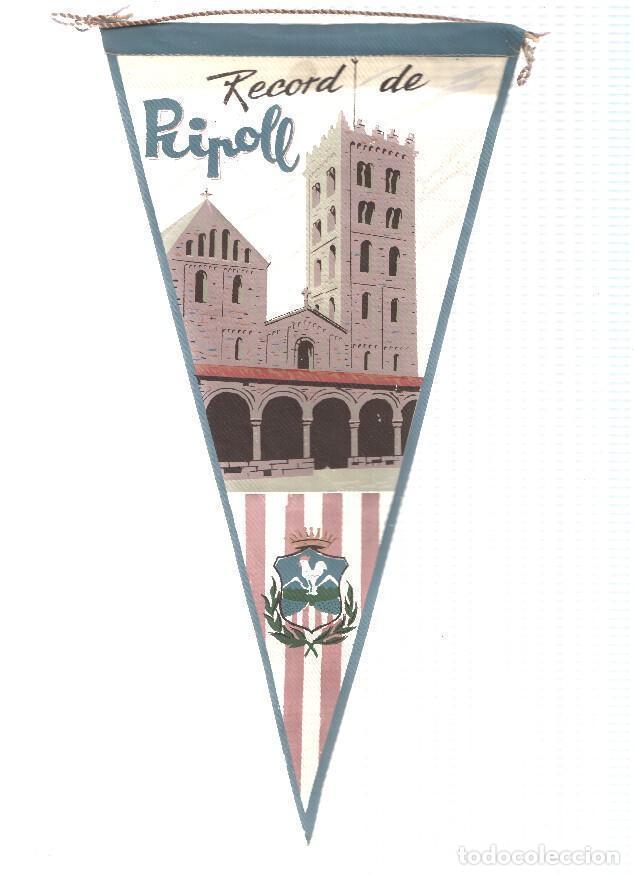 Sammlung von Wimpeln: BANDERIN: RIPOLL - Ilustracion del monasterio de Ripoll y escudo de la localidad - VARIOS