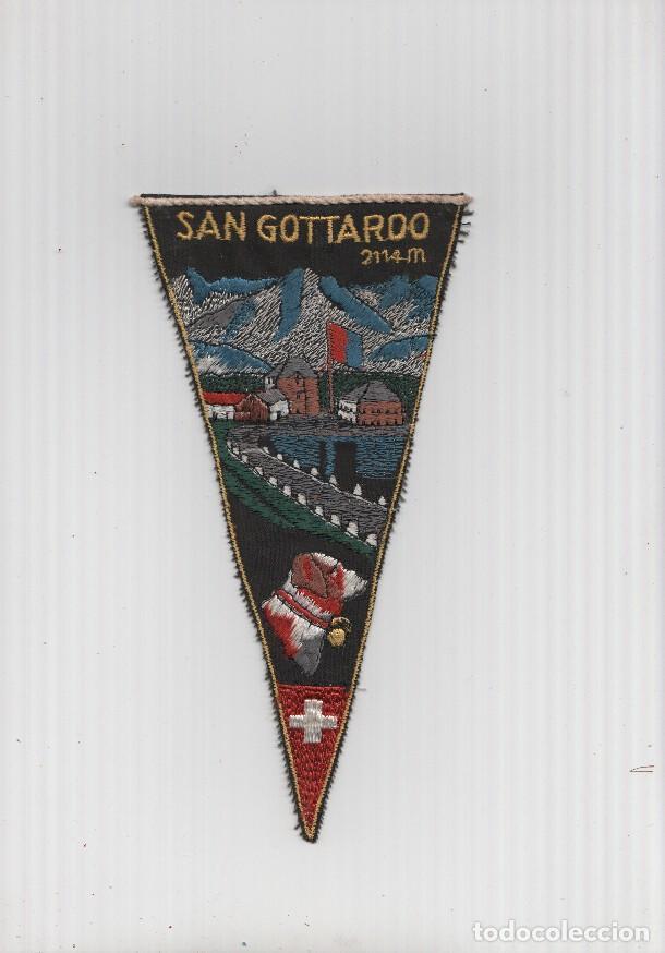 Sammlung von Wimpeln: BANDERIN: Andermatt / Airolo, Suiza - Ilustracion bordada del Paso de SAN GOTTARDO y San Bernardo -