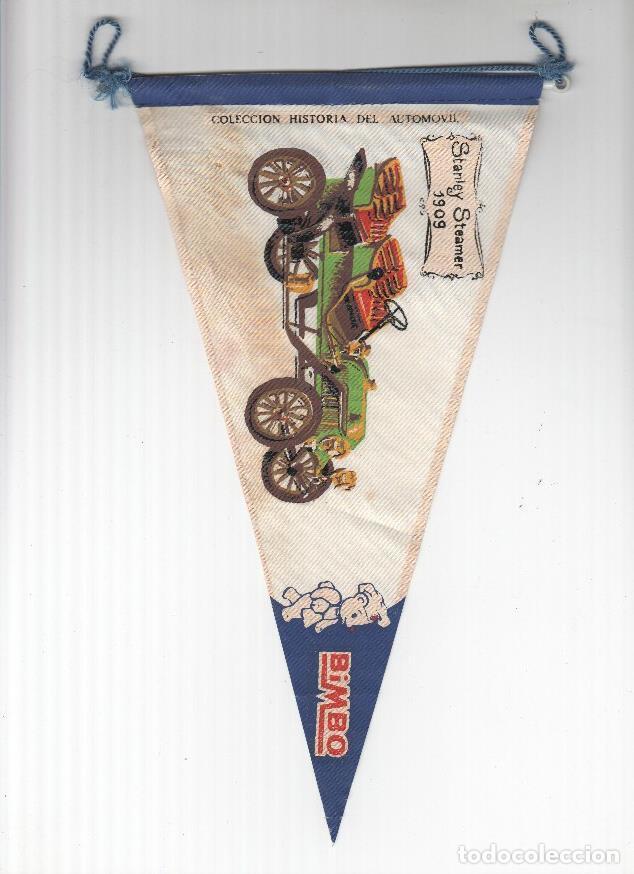Sammlung von Wimpeln: BANDERIN: Coleccion Historia del Automovil de BIMBO, Numero 3: STANLEY STEAMER 1909 - VARIOS