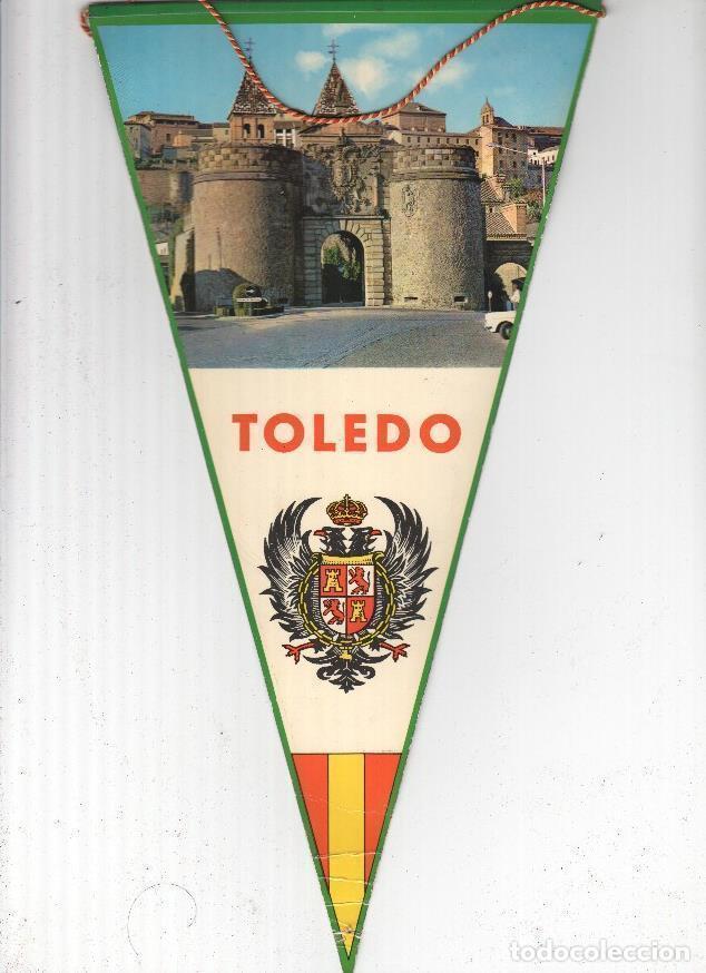 Sammlung von Wimpeln: BANDERIN: TOLEDO - Vista de la entrada a la ciudad (Vista aerea en trasera) - VARIOS