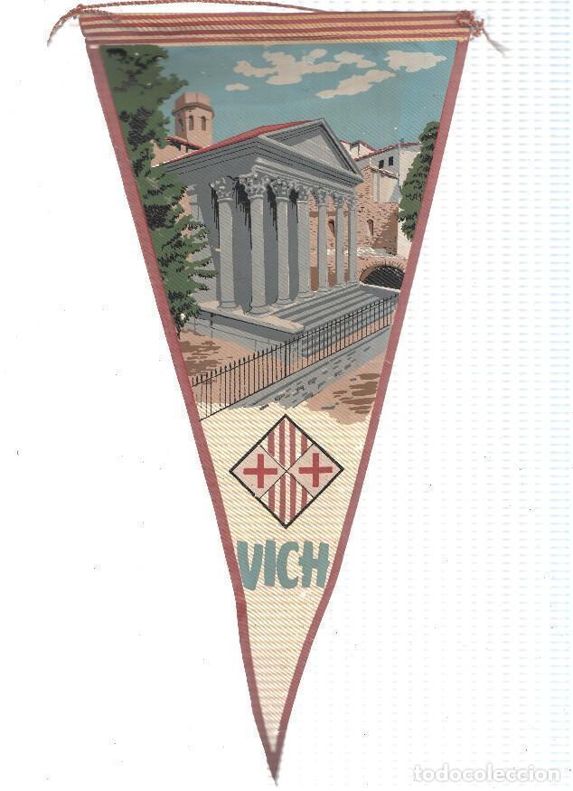 Collection pennants: BANDERIN: VICH / VIC - Ilustracion del Templo Romano de VIC y escudo de la localidad - VARIOS