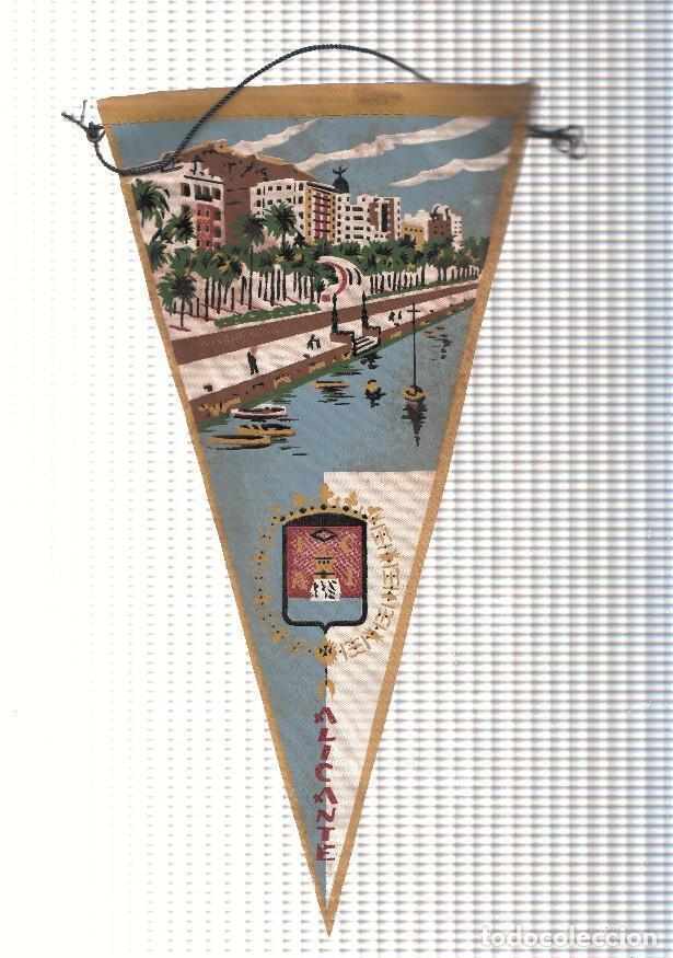 Collection pennants: BANDERIN: ALICANTE - Imagen general de la localidad y escudo de Alicante - VARIOS