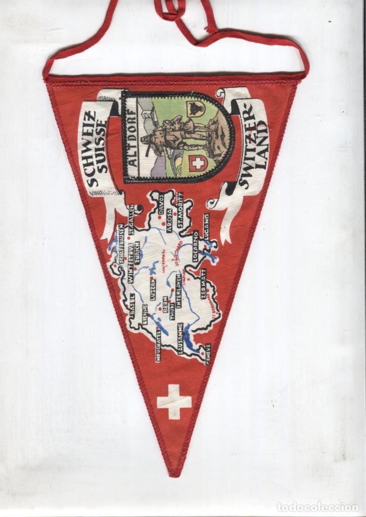 Collection pennants: BANDERIN: Mapa y escudo cantones de Suiza -