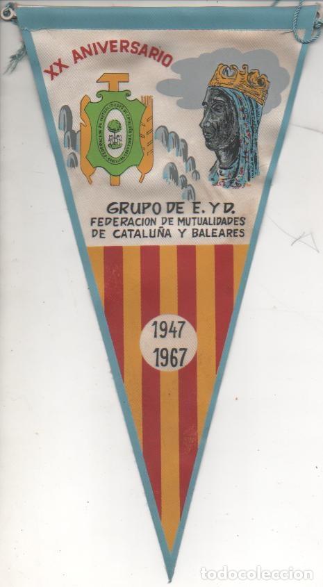 Sammlung von Wimpeln: Banderin E00355: Banderin XX Aniversario Banderin Grupo de E. YD.Federaci&oacute;n de Mutualidades de Catal