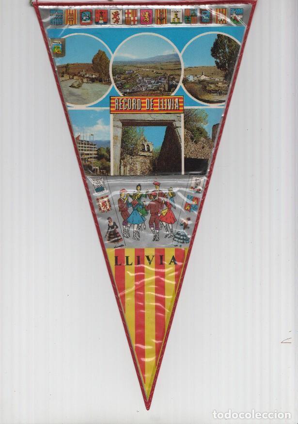 Fanions de collection: BANDERIN: LLIVIA, Girona - Diferentes imagenes del pueblo de Llivia en la Cerdanya - VARIOS