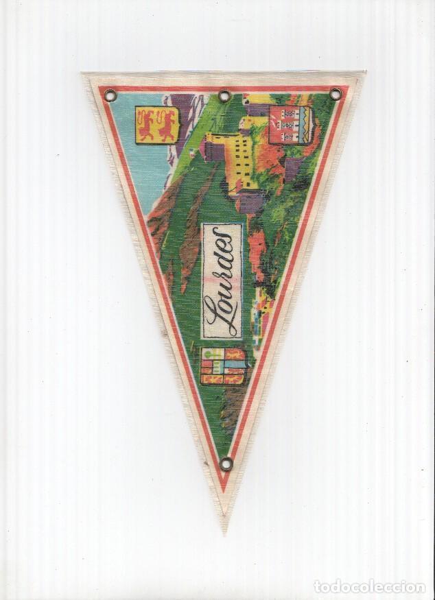 Fanions de collection: BANDERIN: LOURDES - Ilustracion por ambas caras del Santuario de Lourdes. - Varios