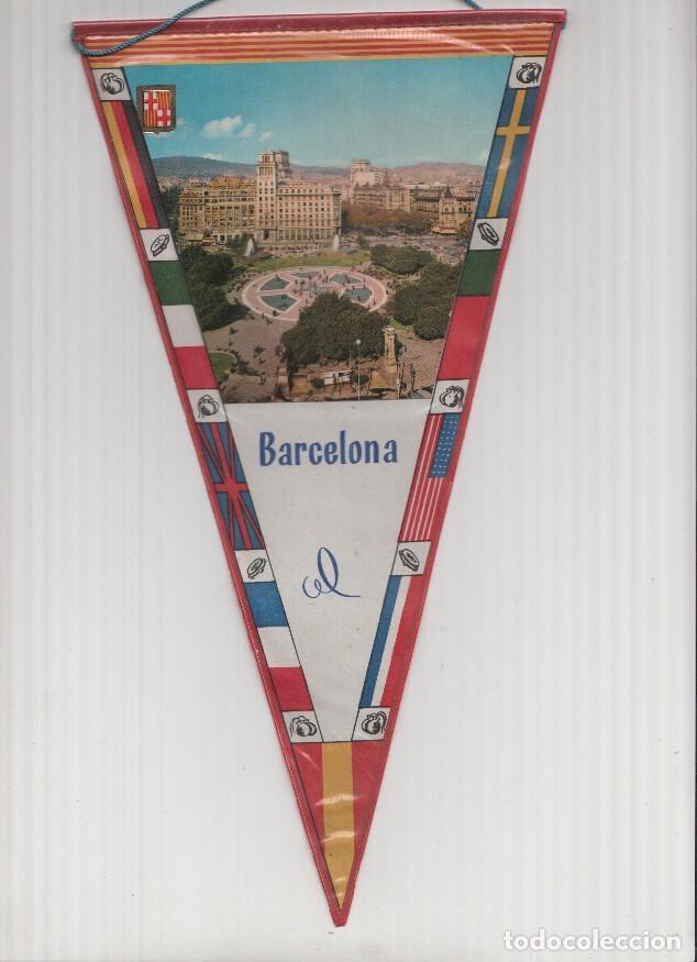 Fanions de collection: Banderin: BARCELONA - Imagen aerea de la PLAZA de CATALUNYA - Varios