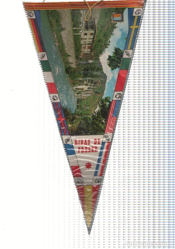 Collection pennants: BANDERIN: RIBES DE FRESSER, Girona - Imagen de la localidad desde la orilla del rio Fresser - VARIOS