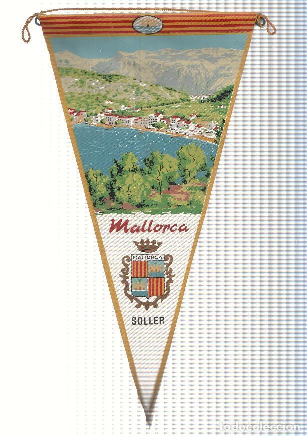 Collection pennants: BANDERIN: SOLLER, Mallorca - Ilustracion de la localidad y escudo de Mallorca - VARIOS