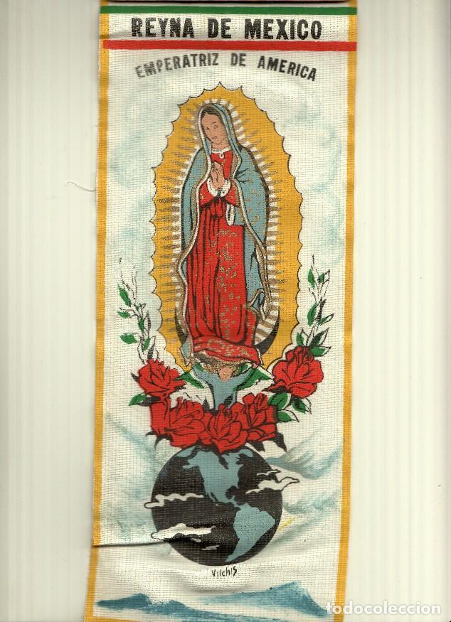 Collection pennants: BANDERIN: MEXICO - Ilustracion de REYNA DE MEXICO, EMPERATRIZ DE AMERICA con Rosas - Varios