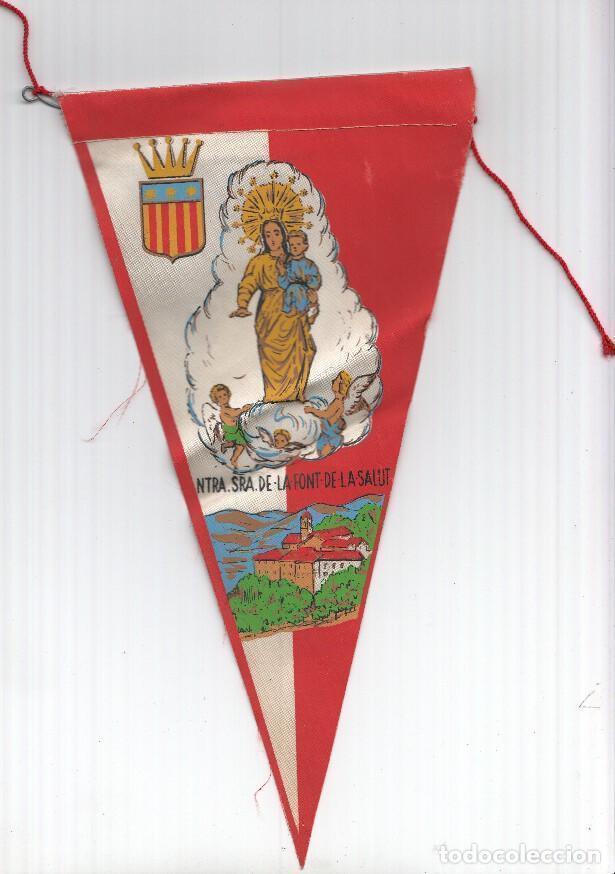 Collection pennants: BANDERIN: TERRADES, Girona - Ilustracion de la Iglesia y la Imagen de Nostra Senyora de la Font de l