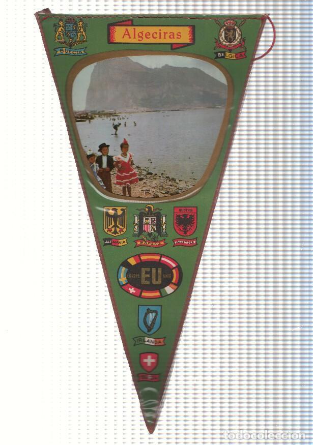 Collection pennants: BANDERIN: ALGECIRAS - Imagen del Pe&ntilde;on de Gibraltar desde la playa de Algeciras - VARIOS