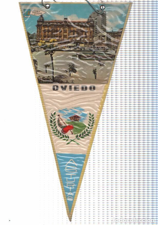 Collection pennants: BANDERIN: OVIEDO - Imagen del EDIFICO SANTA LUCIA desde la Plaza Escandalera - VARIOS