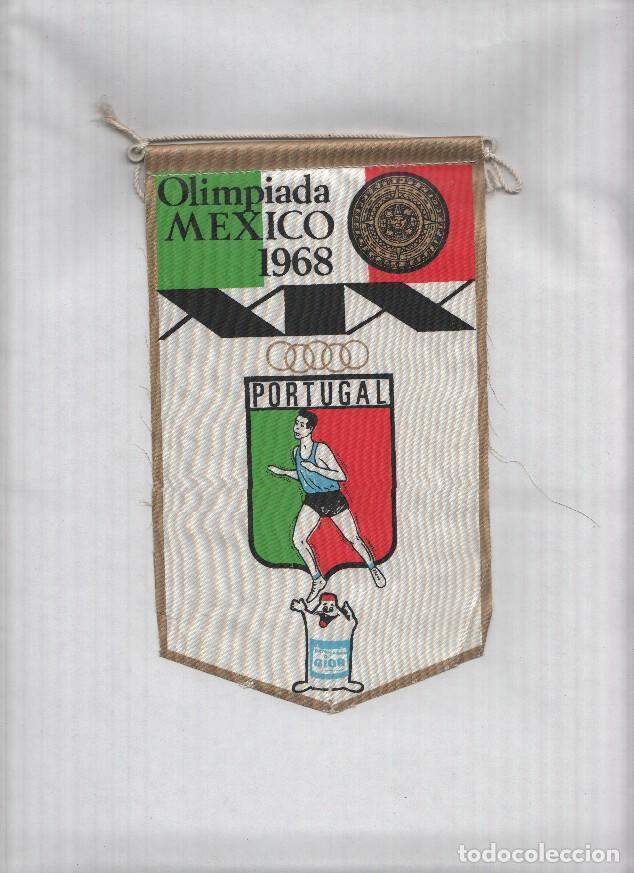 Fanions de collection: Banderin Olimpiada Mexico 1968 : Portugal (Editor detergentes Gior)