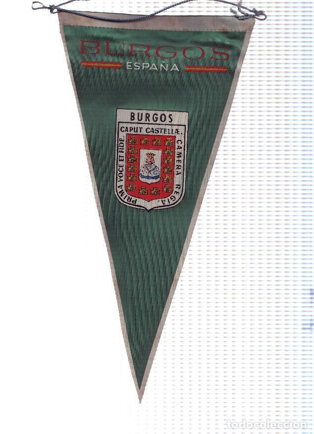 Fanions de collection: BANDERIN: BURGOS - Escudo de Burgos sobre fondo verde - Varios