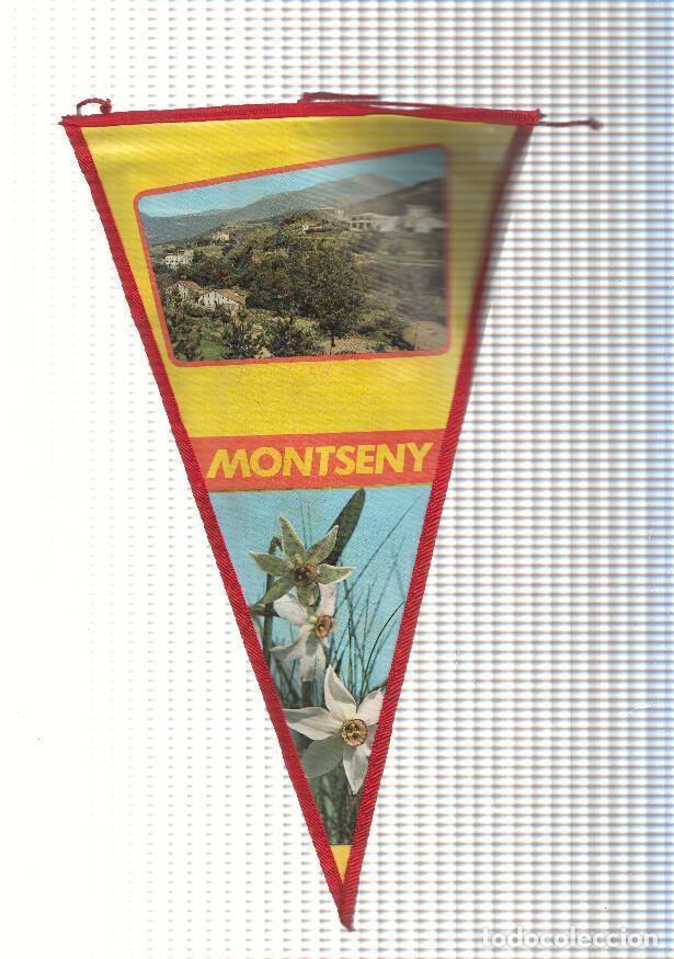 Fanions de collection: BANDERIN: MONTSENY - Imagen de la Flor GRANDALLA del Montseny y vista general - VARIOS