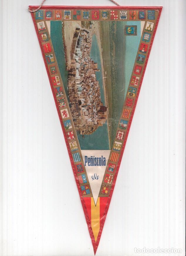 Fanions de collection: BANDERIN: PE&Ntilde;ISCOLA - Imagen aerea de la ciudad de Pe&ntilde;iscola - Varios
