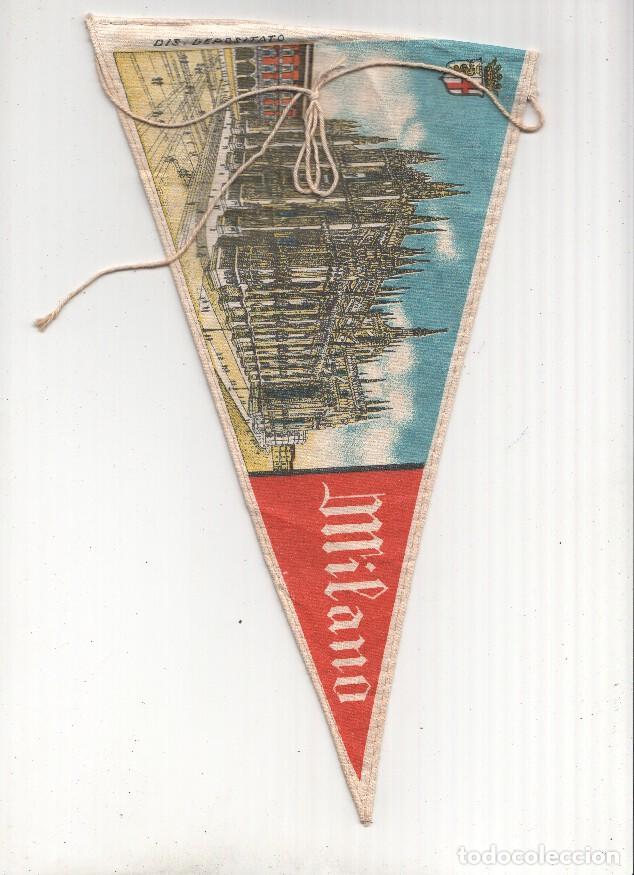 Fanions de collection: BANDERIN: MILAN (Italia) - Ilustracion del DUOMO de Milan y escudo de la ciudad - Varios