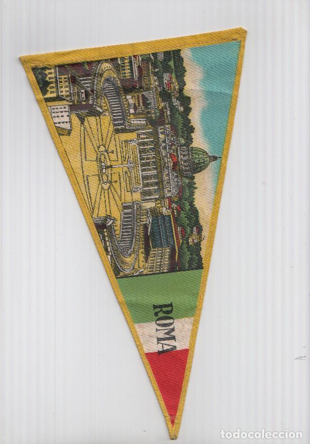 Fanions de collection: BANDERIN: ROMA, Italia - Ilustracion de la Plaza de San Pedro en Roma - VARIOS