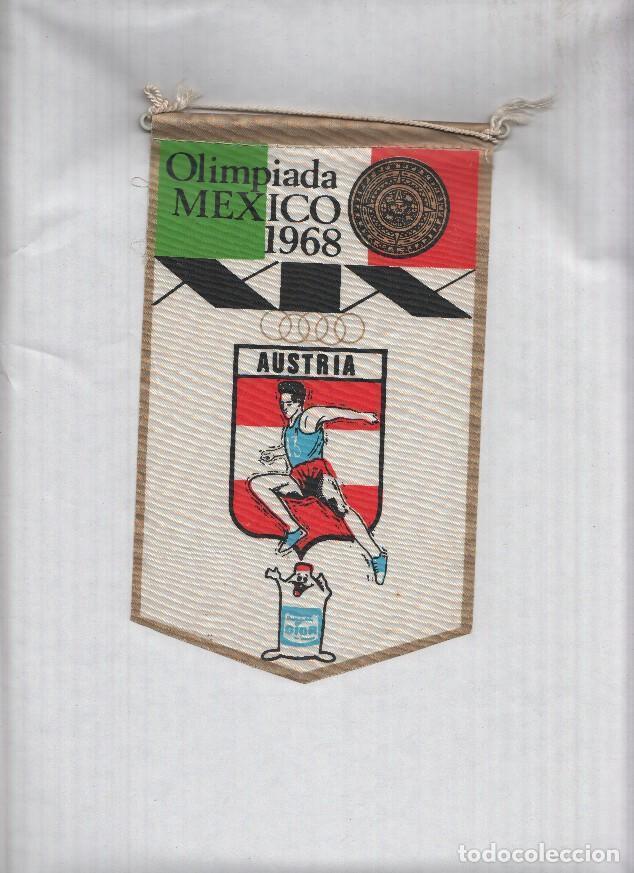 Fanions de collection: Banderin Olimpiada Mexico 1968 : Austria (Editor detergentes Gior)