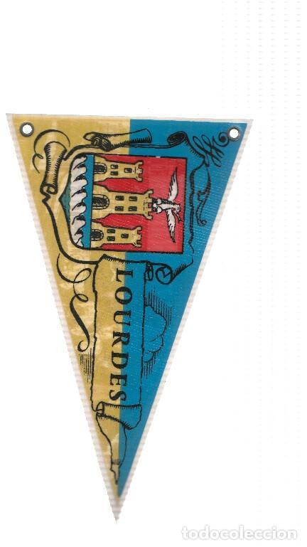 Fanions de collection: Banderin: LOURDES - Escudo de Lourdes en una cara e Ilustracion del Santuario en trasera - Varios