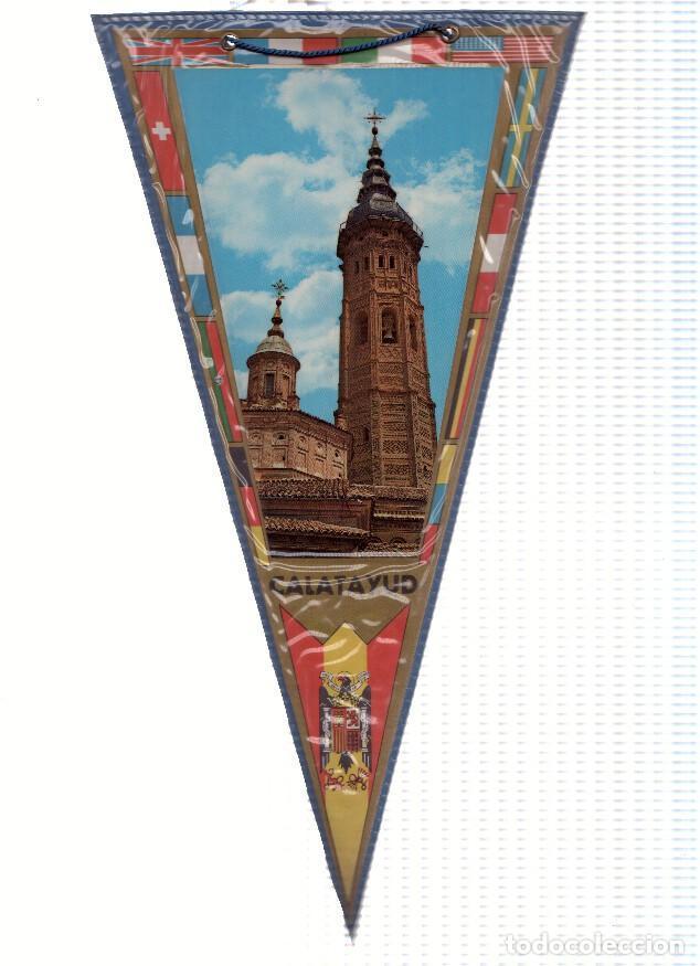 Collection pennants: BANDERIN: CALATAYUD, Zaragoza - Vista de la torre Mudejar de Santa Maria de Calatayud - Varios