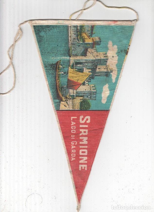 Collection pennants: BANDERIN: SIRMIONE, Brescia - Vista del Lago De Garda y castello Scaligero - VARIOS