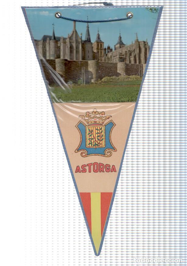 Collection pennants: BANDERIN: ASTORGA - Vista del Palacio Episcopal de Astorga desde Av. de las Murallas y escudo de la