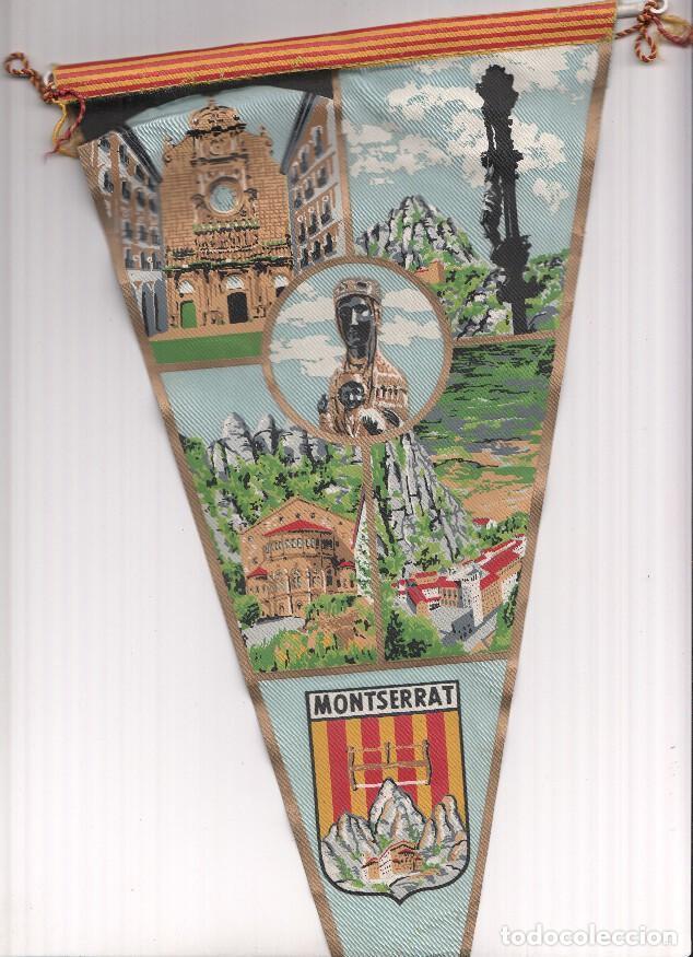 Collection pennants: BANDERIN: MONTSERRAT - Diferentes ilustraciones de la Abadia de Montserrat con la Moreneta y el escu