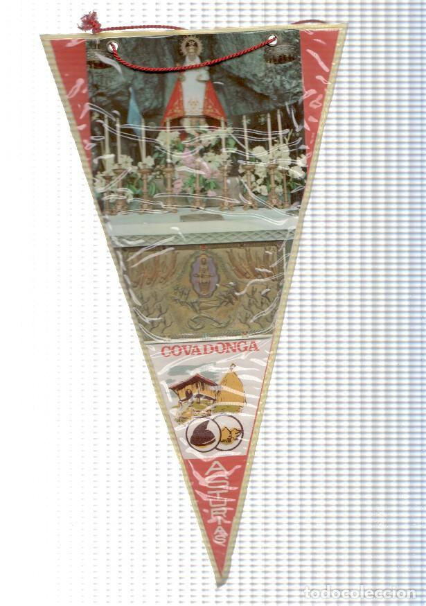 Collection pennants: BANDERIN: COVADONGA - Vista de la imagen de la Virgen de Covadonga y ilustracion de orreo - VARIOS